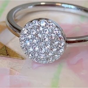 Michael Kors silver pave ring, size 7
